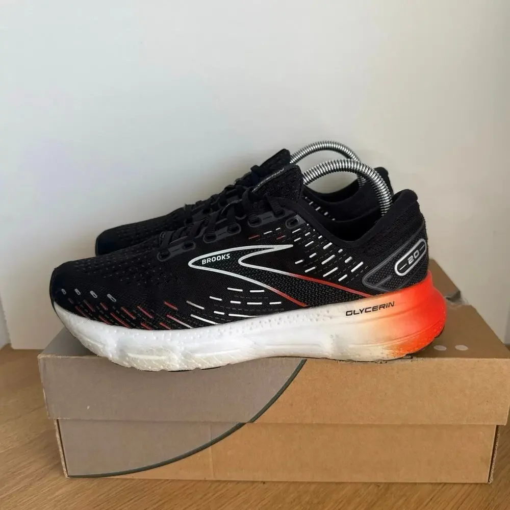 Brooks Glycerin 20 Black/Orange Women Running Sneakers- SZ 10